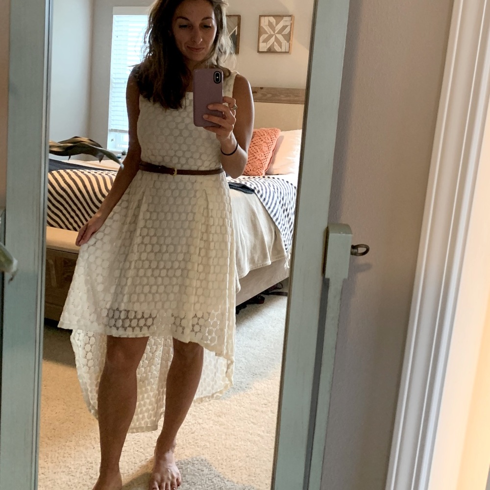 High Low Dress with Semi Open Back